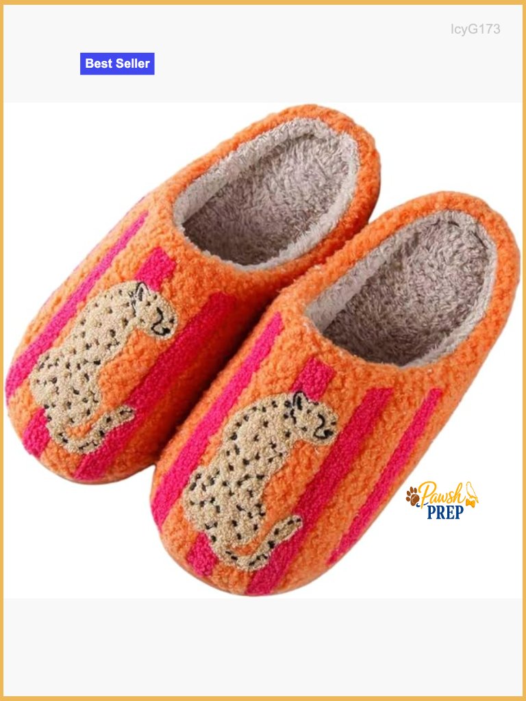 Warm Memory Foam House Slippers Fuzzy Anti-Skid Sole Cute Animal Design Indoor